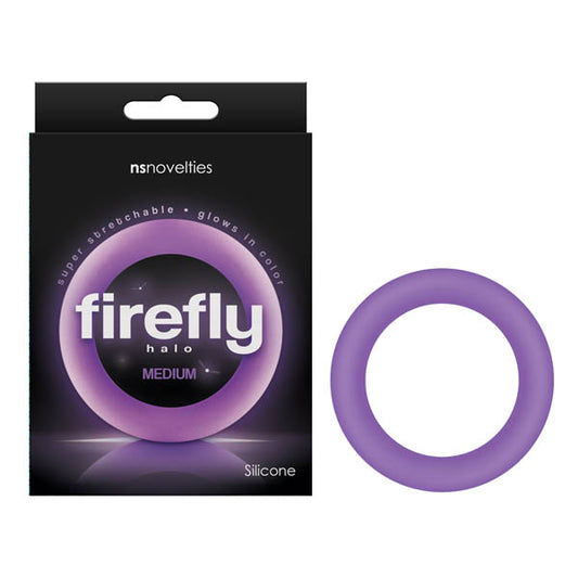 Firefly Halo Glow In Dark Purple Medium 55 Mm Cock Ring