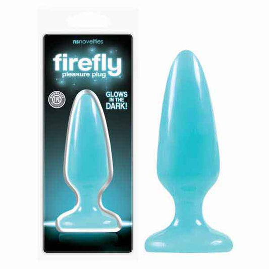 Firefly Pleasure Plug Glow In The Dark Blue 12.7 Cm (5'') Medium Butt Plug