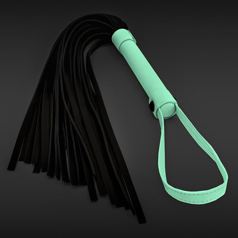 Glo Bondage Flogger Glow In Dark Whip