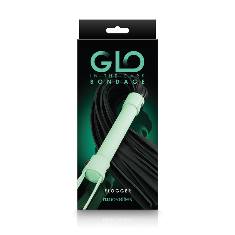 Glo Bondage Flogger Glow In Dark Whip