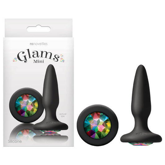 Glams Mini Black 8.4 Cm (3.3'') Butt Plug With Sparkling Gem
