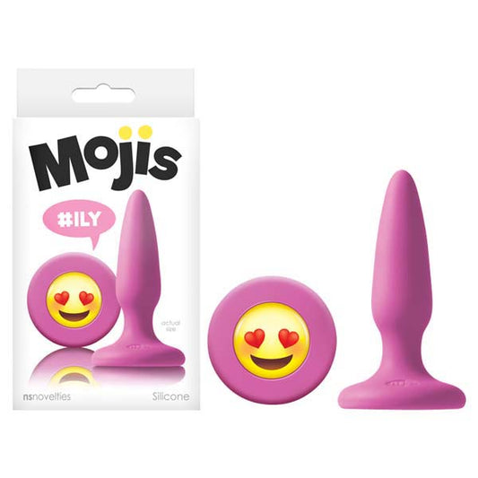 Mojis #Ily Pink 8.6 Cm (3.4'') Mini Butt Plug With Emoji Base