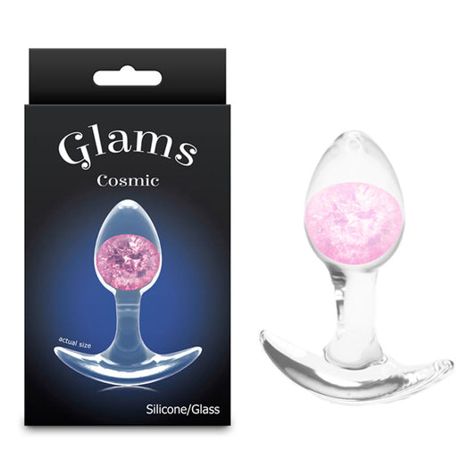 Glams Cosmic Small Pink Clear/Pink 8.1 Cm Small Butt Plug
