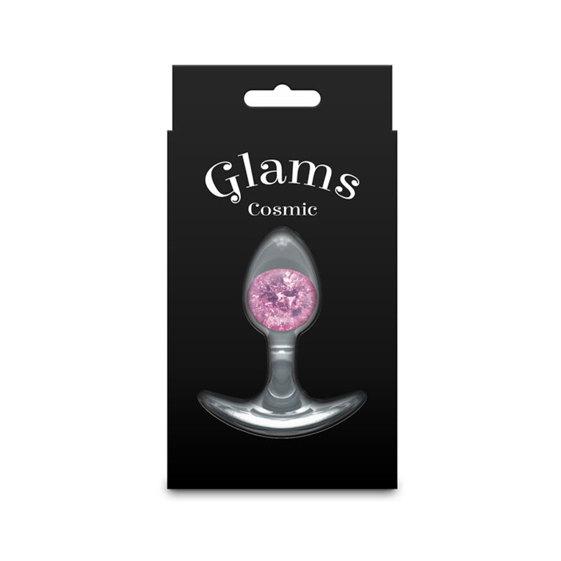 Glams Cosmic Small Pink Clear/Pink 8.1 Cm Small Butt Plug