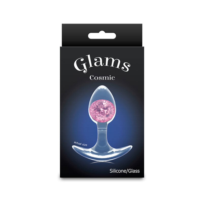 Glams Cosmic Small Pink Clear/Pink 8.1 Cm Small Butt Plug