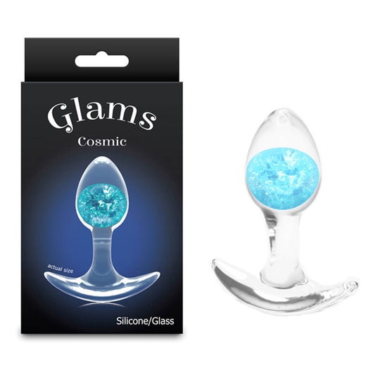 Glams Cosmic Small Blue Clear/Blue 8.1 Cm Small Butt Plug