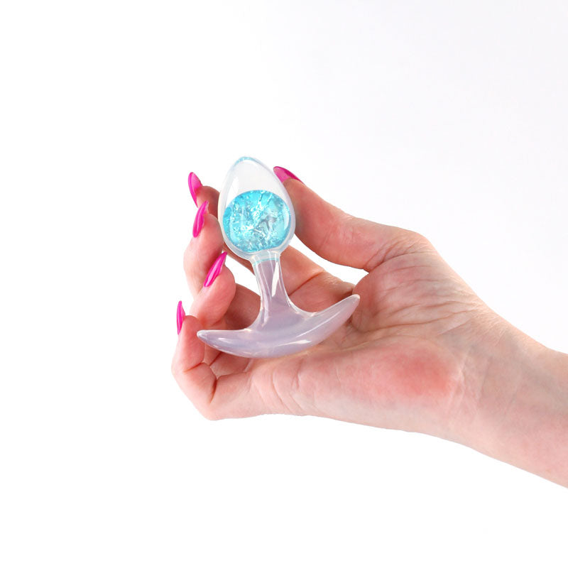 Glams Cosmic Small Blue Clear/Blue 8.1 Cm Small Butt Plug