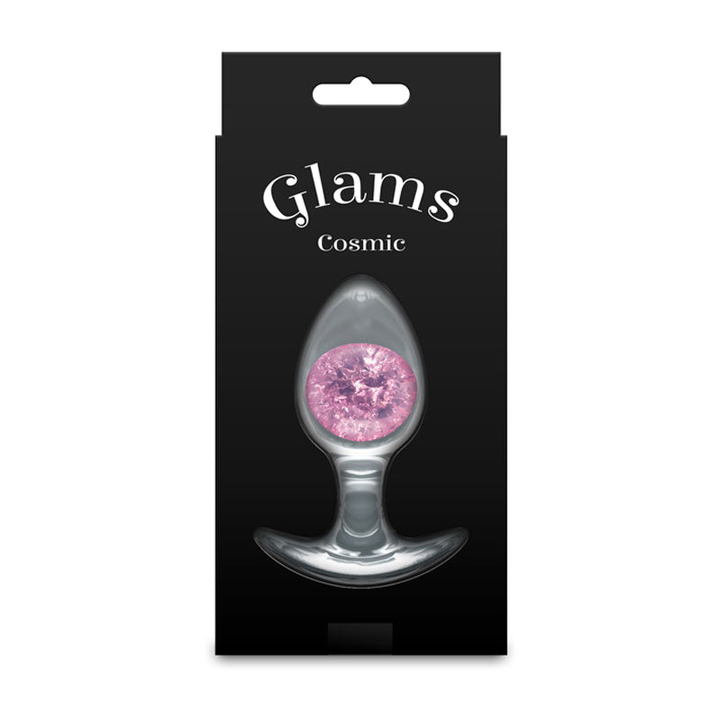 Glams Cosmic Medium Pink Clear/Pink 9.5 Cm Small Butt Plug