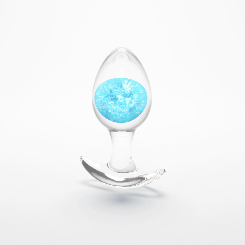 Glams Cosmic Medium Blue Clear/Blue 9.5 Cm Small Butt Plug