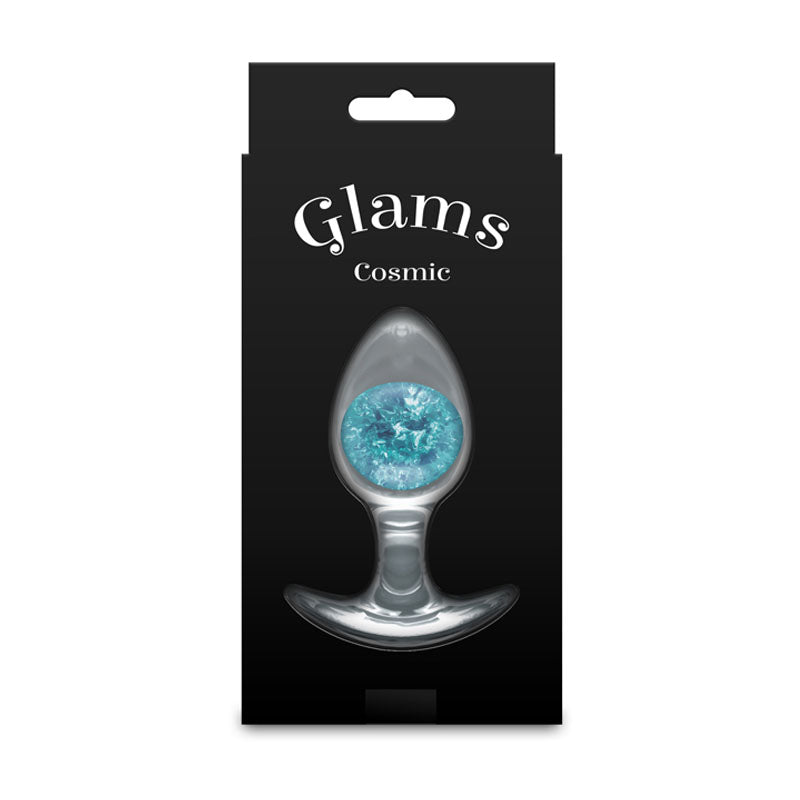 Glams Cosmic Medium Blue Clear/Blue 9.5 Cm Small Butt Plug