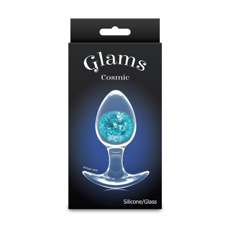 Glams Cosmic Medium Blue Clear/Blue 9.5 Cm Small Butt Plug