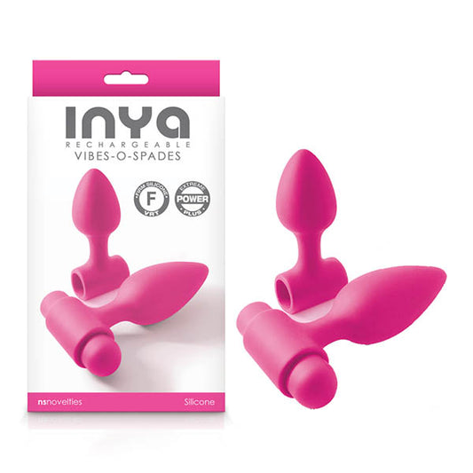 Inya Vibes O Spades Pink Vibrating Butt Plugs Set Of 2