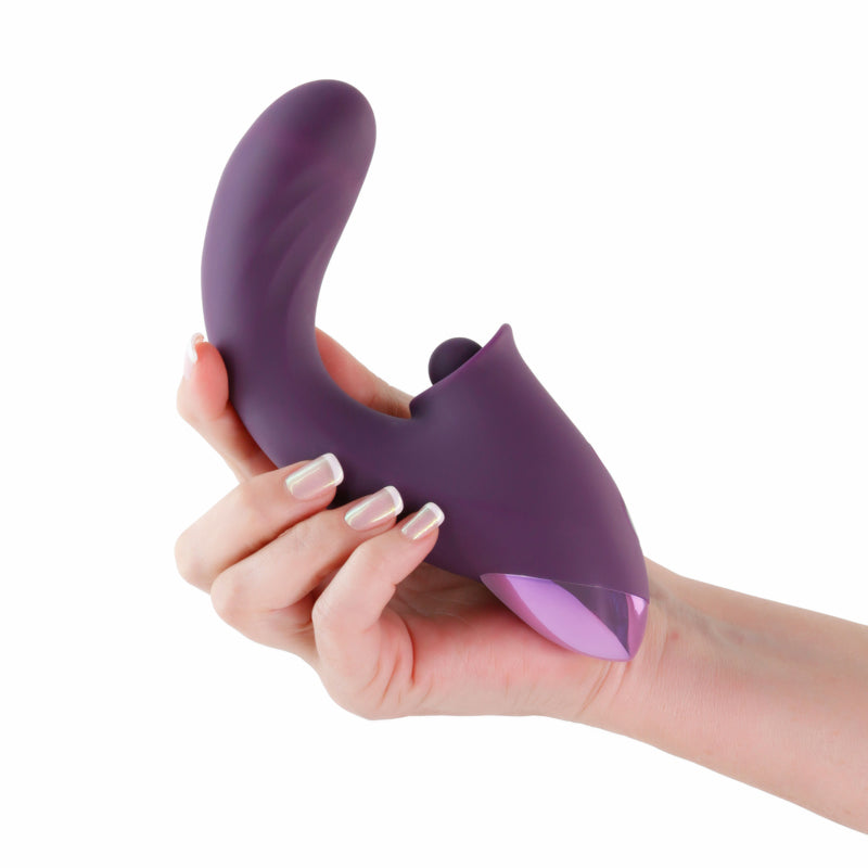 Inya Caprice Purple Purple 17.7 Cm Usb Rechargeable Vibrator With Clitoral Thumper