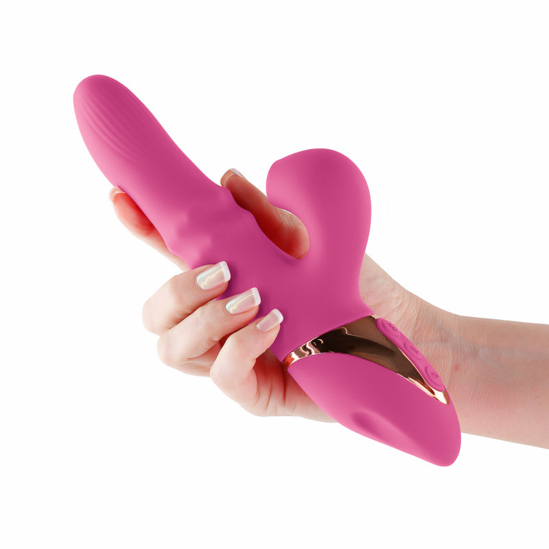 Inya Enamour Pink Pink 31.5 Cm Usb Rechargeable Vibrator With Air Pulse