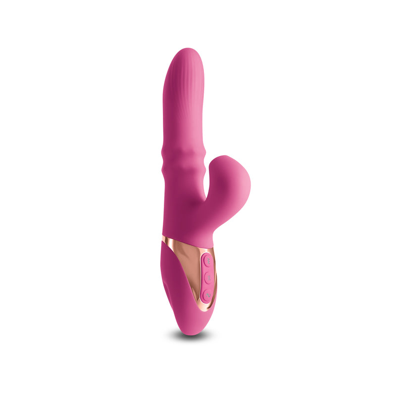 Inya Enamour Pink Pink 31.5 Cm Usb Rechargeable Vibrator With Air Pulse