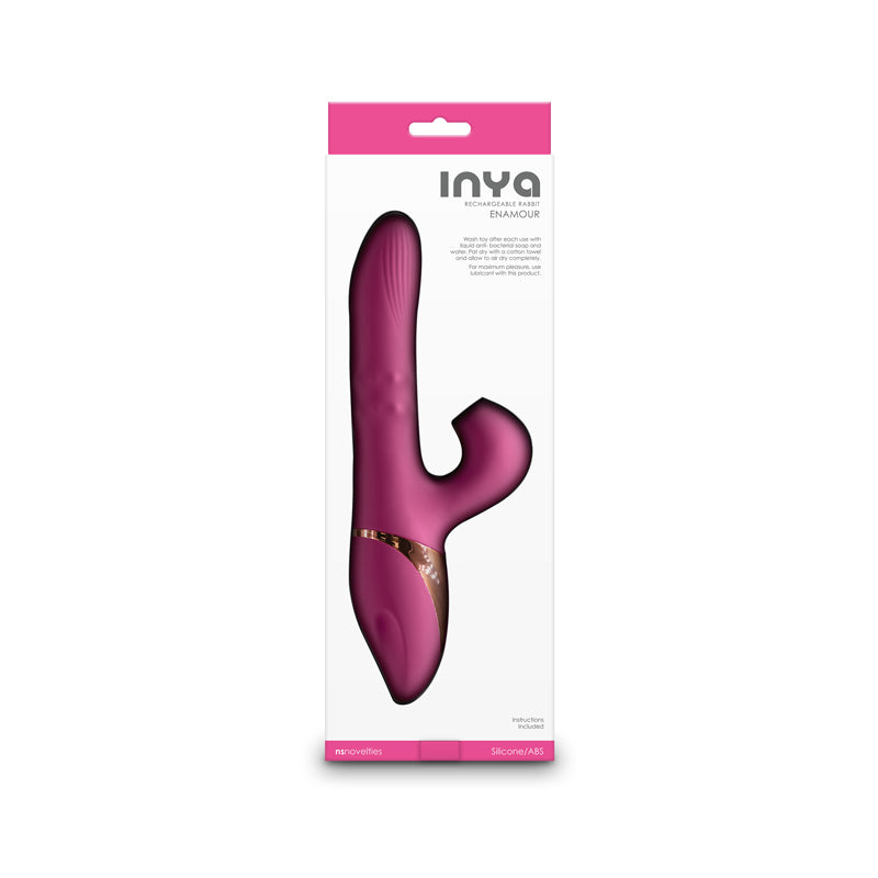 Inya Enamour Pink Pink 31.5 Cm Usb Rechargeable Vibrator With Air Pulse