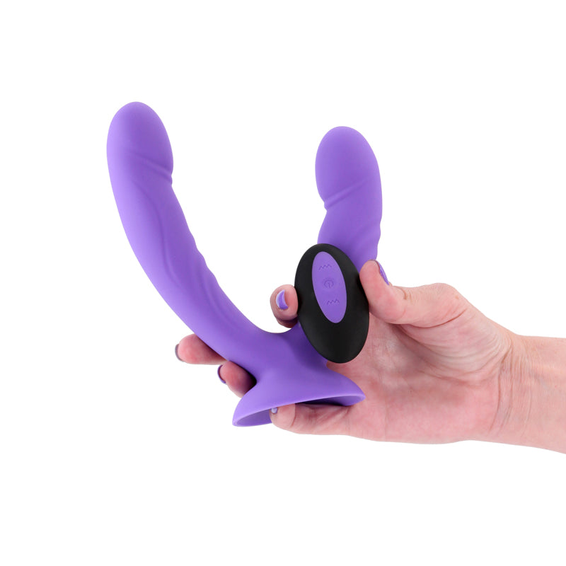 Inya Duet Purple Purple Usb Rechargeable Vibrating Double Dildo With Wireless Remote