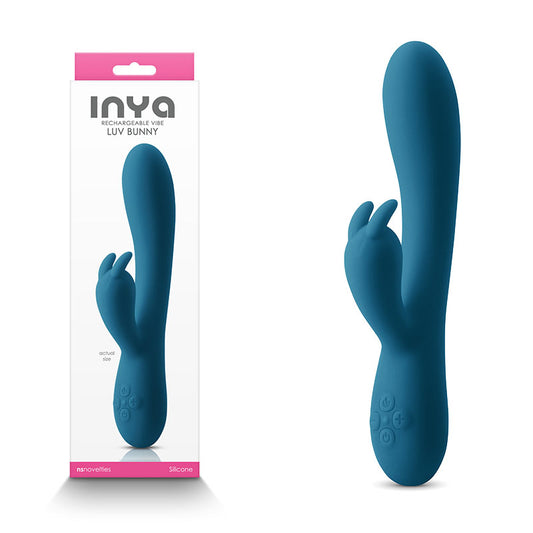 Inya Luv Bunny Dark Teal Dark Teal 20.2 Cm Usb Rechargeable Rabbit Vibrator