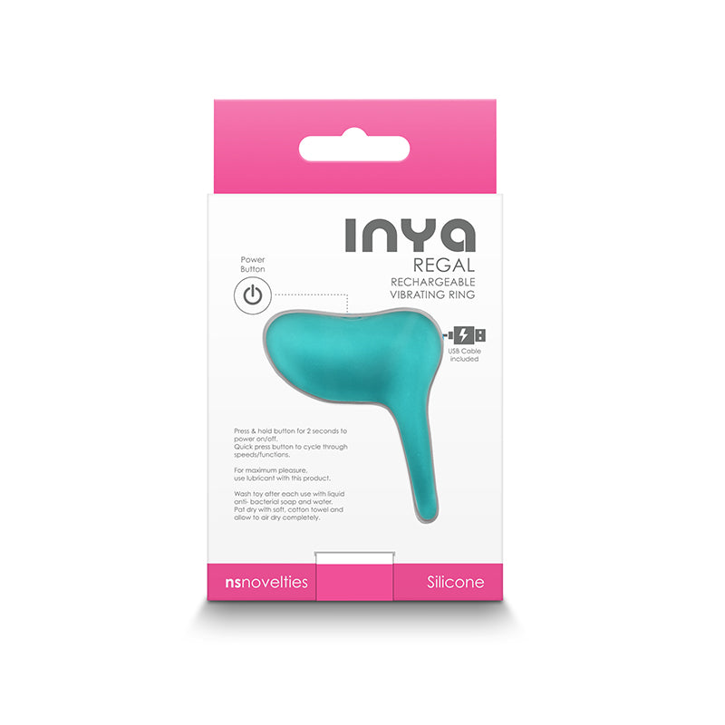 Inya Regal Teal Teal Usb Rechargeable Finger Stimulator