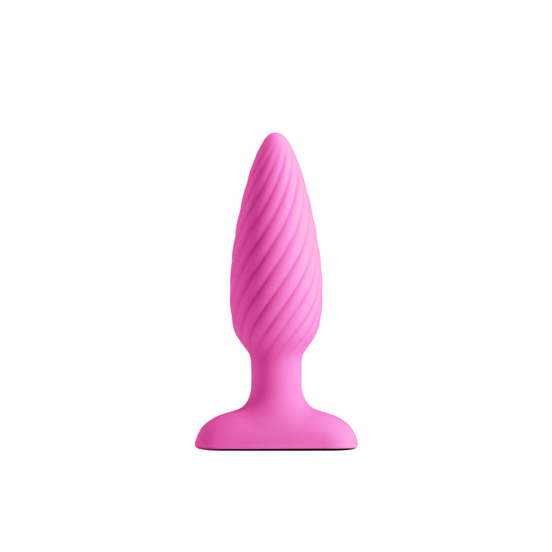Inya Swirl Pink Pink 10.7 Cm Usb Rechargeable Vibrating Butt Plug