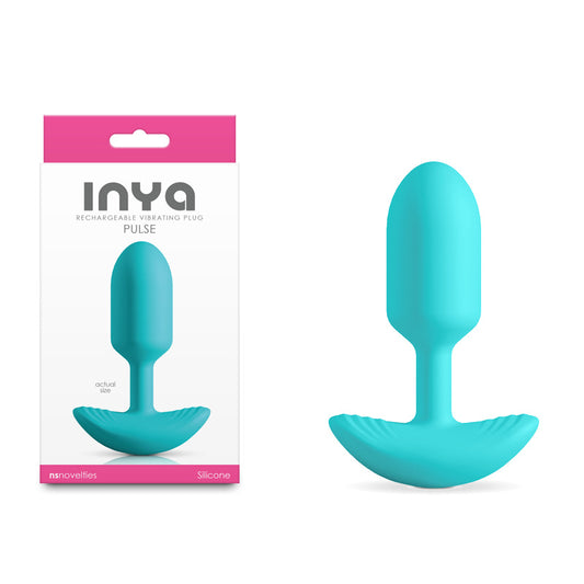 Inya Pulse Teal Teal 11 Cm Usb Rechargeable Vibrating Butt Plug