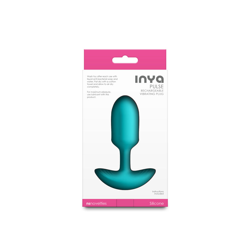 Inya Pulse Teal Teal 11 Cm Usb Rechargeable Vibrating Butt Plug