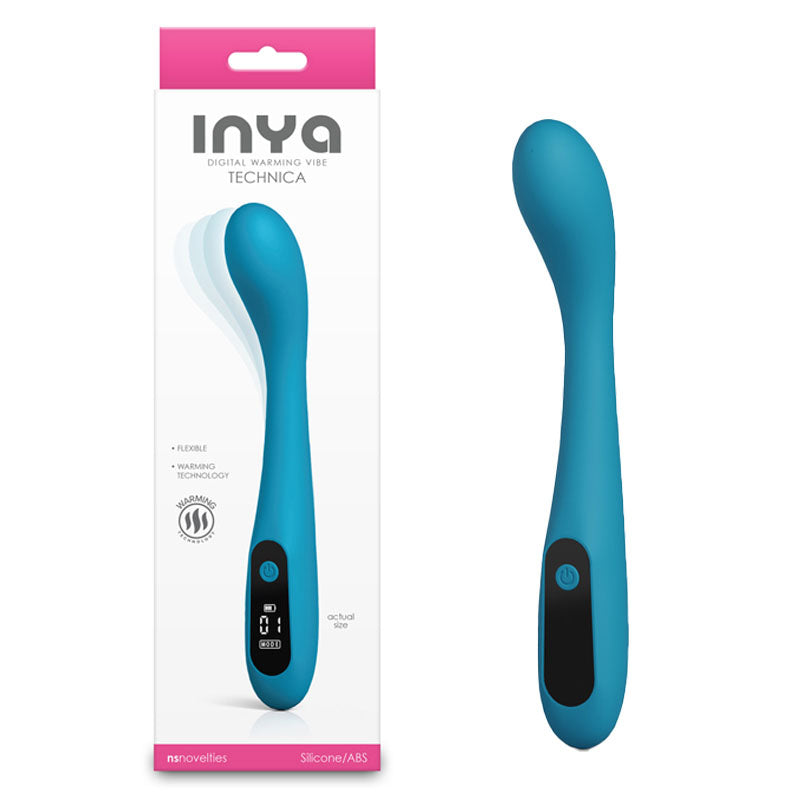 Inya Technica Teal Teal 19.2 Cm Usb Rechargeable Warming Vibrator