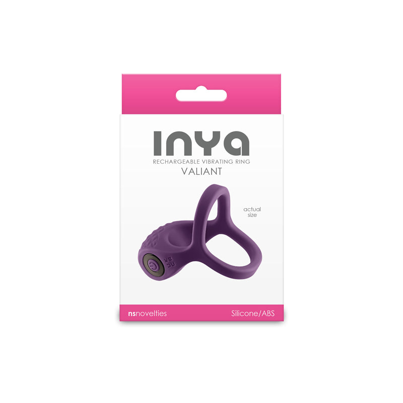 Inya Valiant Berry Purple Usb Rechargeable Vibrating Cock Ring