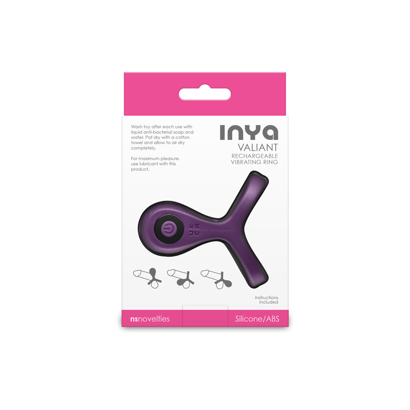 Inya Valiant Berry Purple Usb Rechargeable Vibrating Cock Ring
