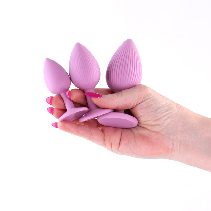 Inya Triple Ace Kit Blush Pink Butt Plugs Set Of 3 Sizes