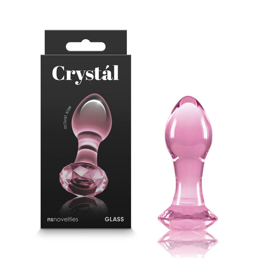 Crystal Gem Pink Pink 9 Cm Glass Butt Plug