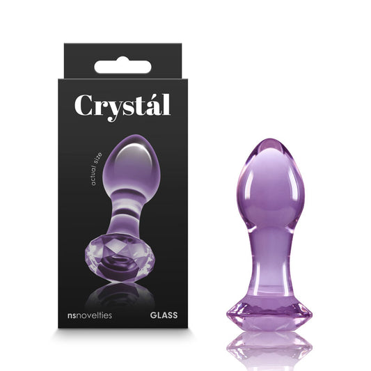 Crystal Gem Purple Purple 9 Cm Glass Butt Plug