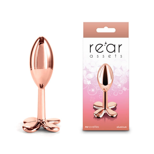 Rear Assets Clover Rose Gold Rose Gold 9.2 Cm Metallic Butt Plug