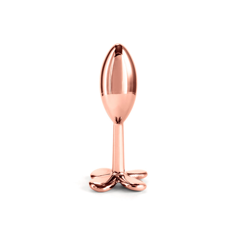 Rear Assets Clover Rose Gold Rose Gold 9.2 Cm Metallic Butt Plug