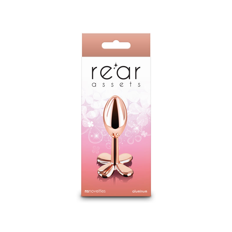 Rear Assets Clover Rose Gold Rose Gold 9.2 Cm Metallic Butt Plug