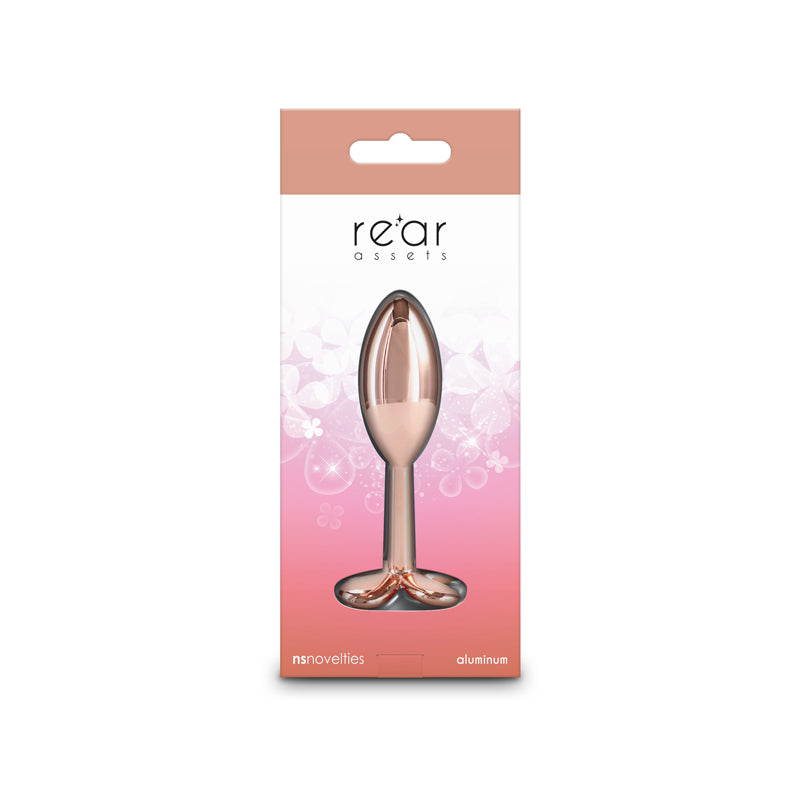 Rear Assets Clover Rose Gold Rose Gold 9.2 Cm Metallic Butt Plug