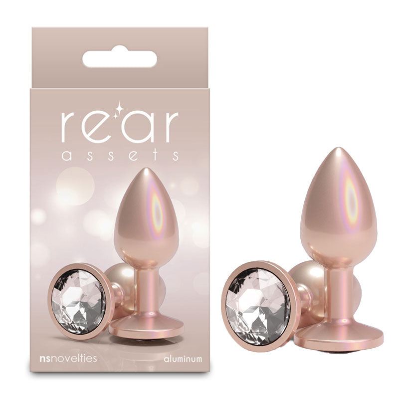 Rear Assets Iridescent Small Champagne Iridescent Champagne 7.1 Cm Small Butt Plug