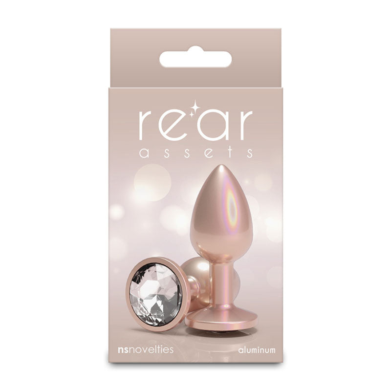 Rear Assets Iridescent Small Champagne Iridescent Champagne 7.1 Cm Small Butt Plug