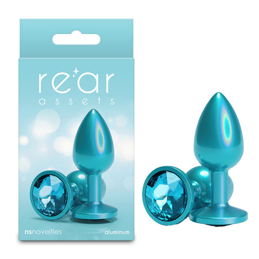 Rear Assets Iridescent Small Teal Iridescent Teal 7.1 Cm Small Butt Plug