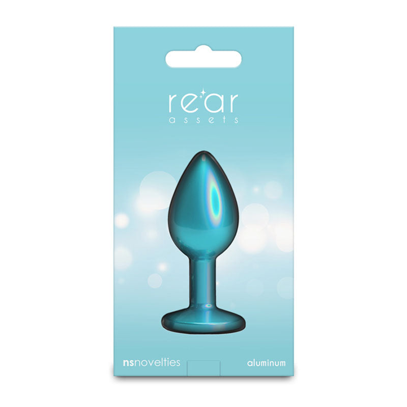 Rear Assets Iridescent Small Teal Iridescent Teal 7.1 Cm Small Butt Plug