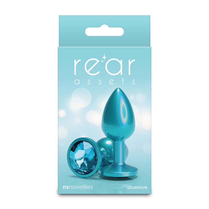 Rear Assets Iridescent Small Teal Iridescent Teal 7.1 Cm Small Butt Plug