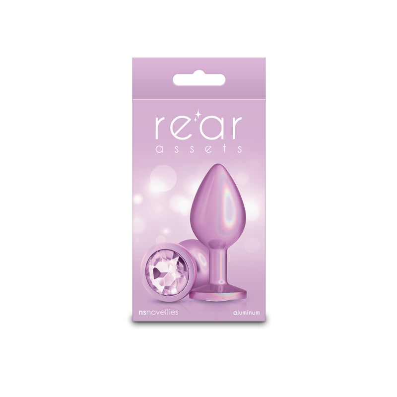 Rear Assets Iridescent Medium Pink Iridescent Pink 8.2 Cm Medium Butt Plug