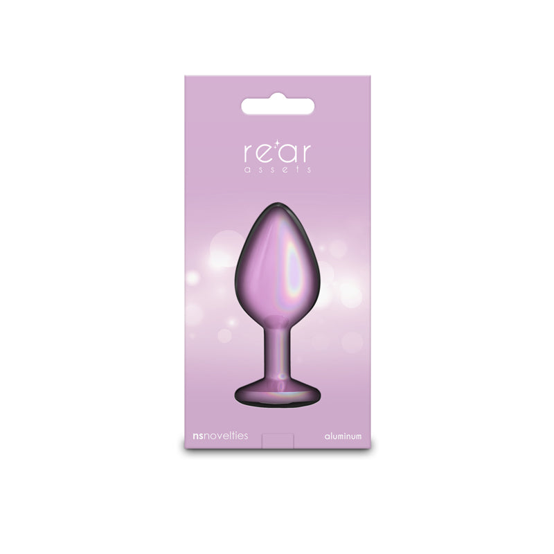 Rear Assets Iridescent Medium Pink Iridescent Pink 8.2 Cm Medium Butt Plug