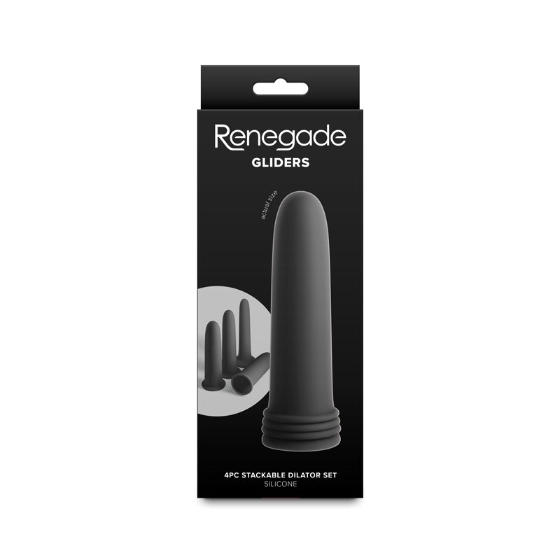 Renegade Gliders Black Black Anal Dilators Set Of 4