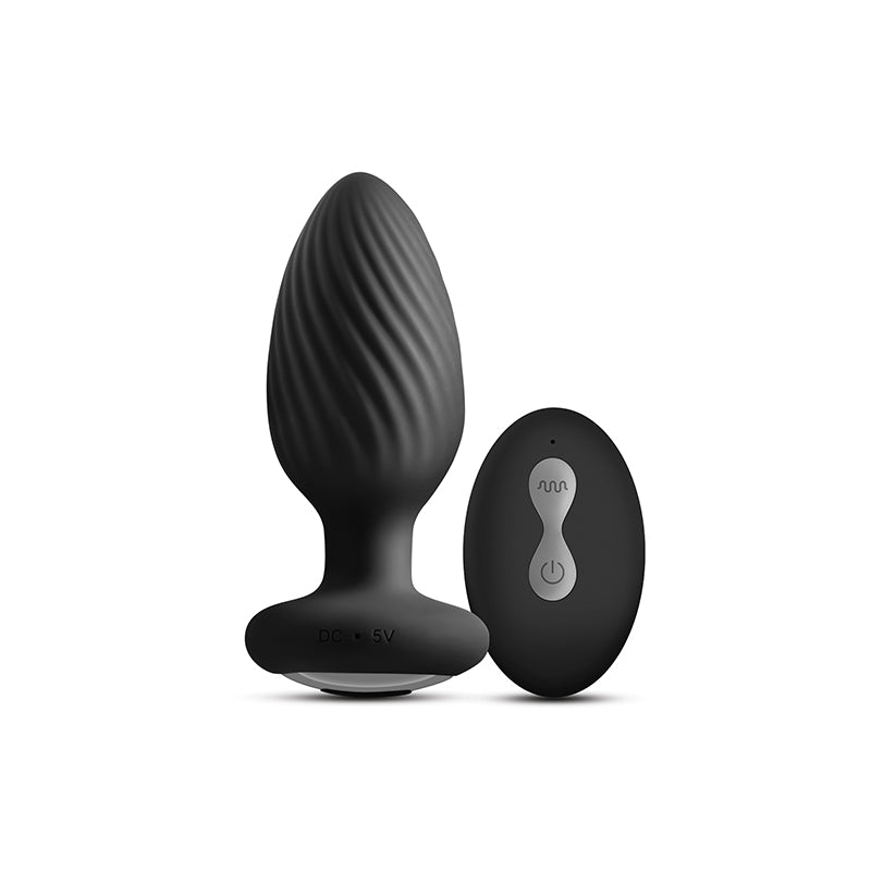 Renegade Alpine 2.0 Black 10.7 Cm Usb Rechargeable Gyrating Anal Plug With Remote