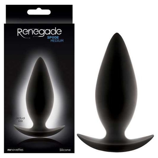 Renegade Spades Black 10 Cm (4'') Medium Butt Plug