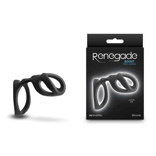 Renegade Boost Black Black Penis Harness
