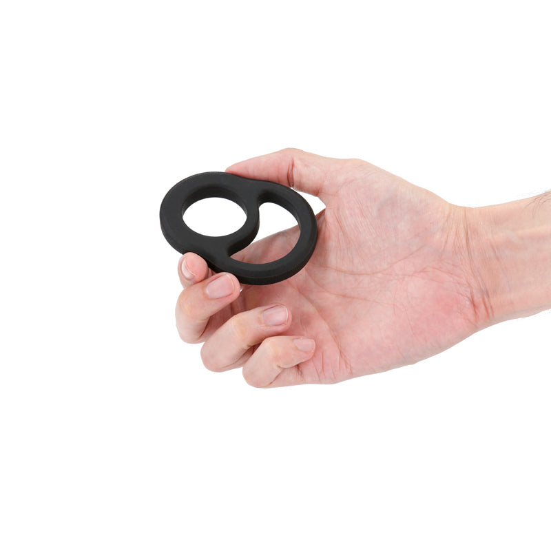 Renegade Cradle Black Black Cock & Balls Ring