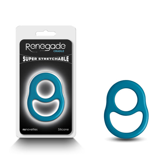 Renegade Cradle Teal Teal Cock & Balls Ring