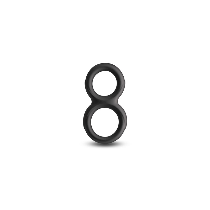 Renegade Twofold Black Black Cock & Balls Rings